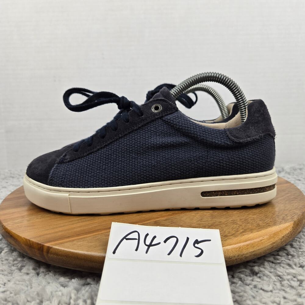 Birkenstock Womens 39 Bend Low Midnight Blue Canvas Suede Lace Up Daily Sneaker